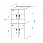 四门密码柜