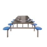 制式营具8人连体餐桌