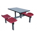 学生四人连体餐桌椅