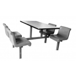 四座连体式餐桌椅