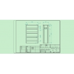 四层双面双柱书架