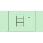 整理书架（三层木护板）