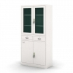 对开玻璃门两抽书柜