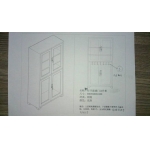 整体对开玻璃门文件柜